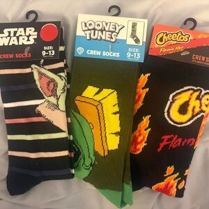 NWT - Men’s Novelty Socks, 3 pairs